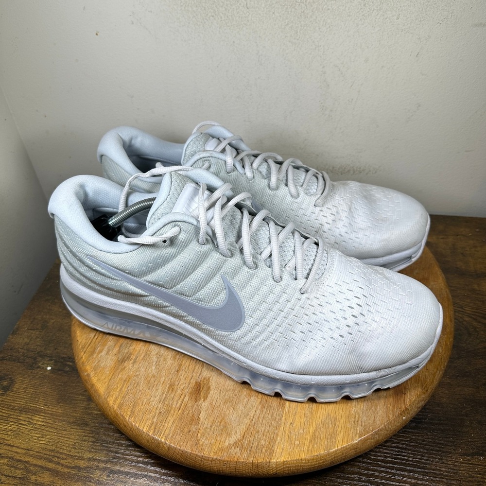 Nike Air Max 2017 Mens Running Shoes Pure Platinum Wolf Grey 849559-009 Size 14